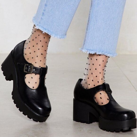 BRAND NEW GBG LOS ANGELES CHUNKY T BAR MARY JANE SHOES - Picture 10 of 16